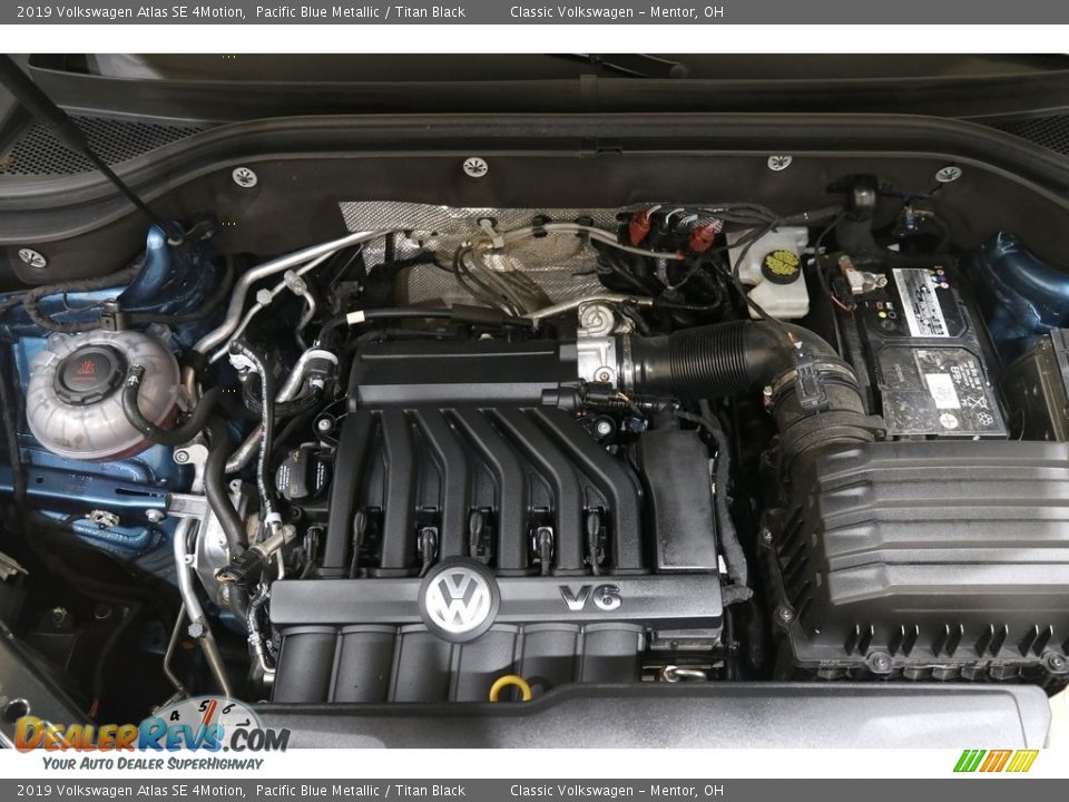 2019 Volkswagen Atlas SE 4Motion Pacific Blue Metallic / Titan Black Photo #24