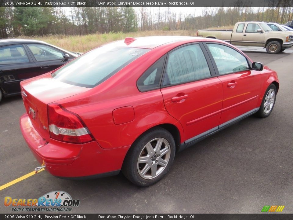 2006 Volvo S40 2.4i Passion Red / Off Black Photo #9