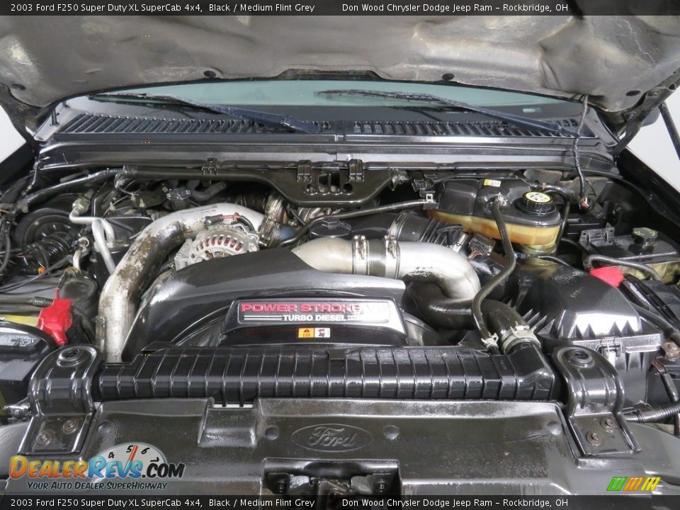2003 Ford F250 Super Duty XL SuperCab 4x4 Black / Medium Flint Grey Photo #6