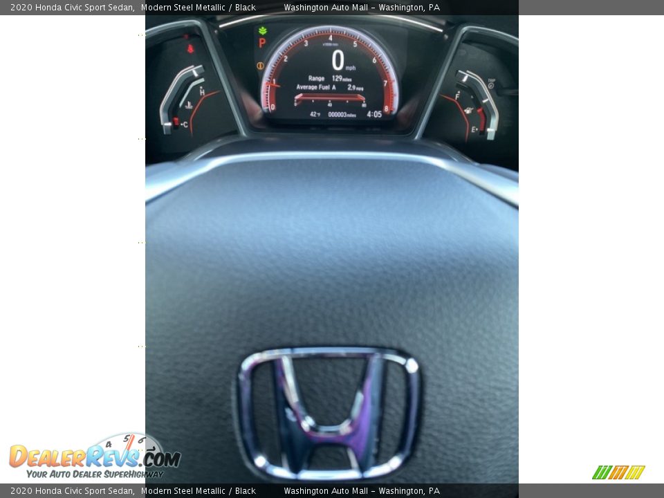 2020 Honda Civic Sport Sedan Modern Steel Metallic / Black Photo #30