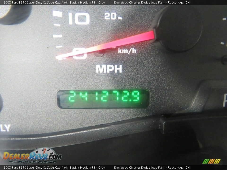 2003 Ford F250 Super Duty XL SuperCab 4x4 Black / Medium Flint Grey Photo #25