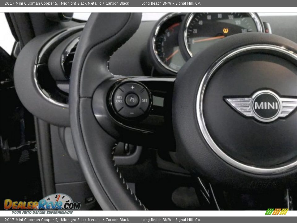 2017 Mini Clubman Cooper S Midnight Black Metallic / Carbon Black Photo #13