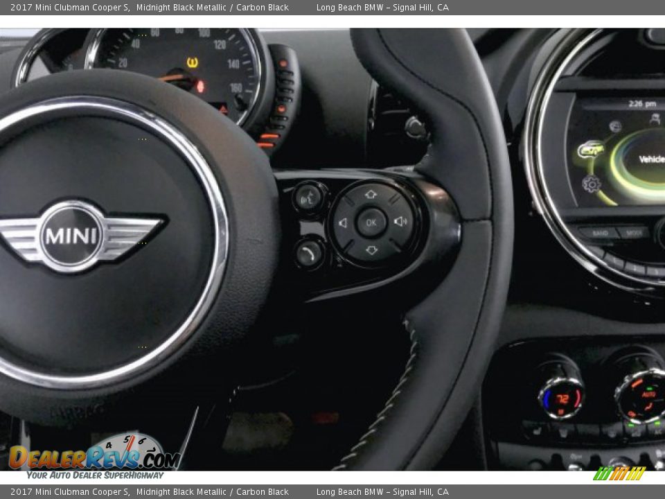 2017 Mini Clubman Cooper S Midnight Black Metallic / Carbon Black Photo #14