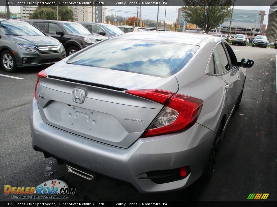 2019 Honda Civic Sport Sedan Lunar Silver Metallic / Black Photo #5