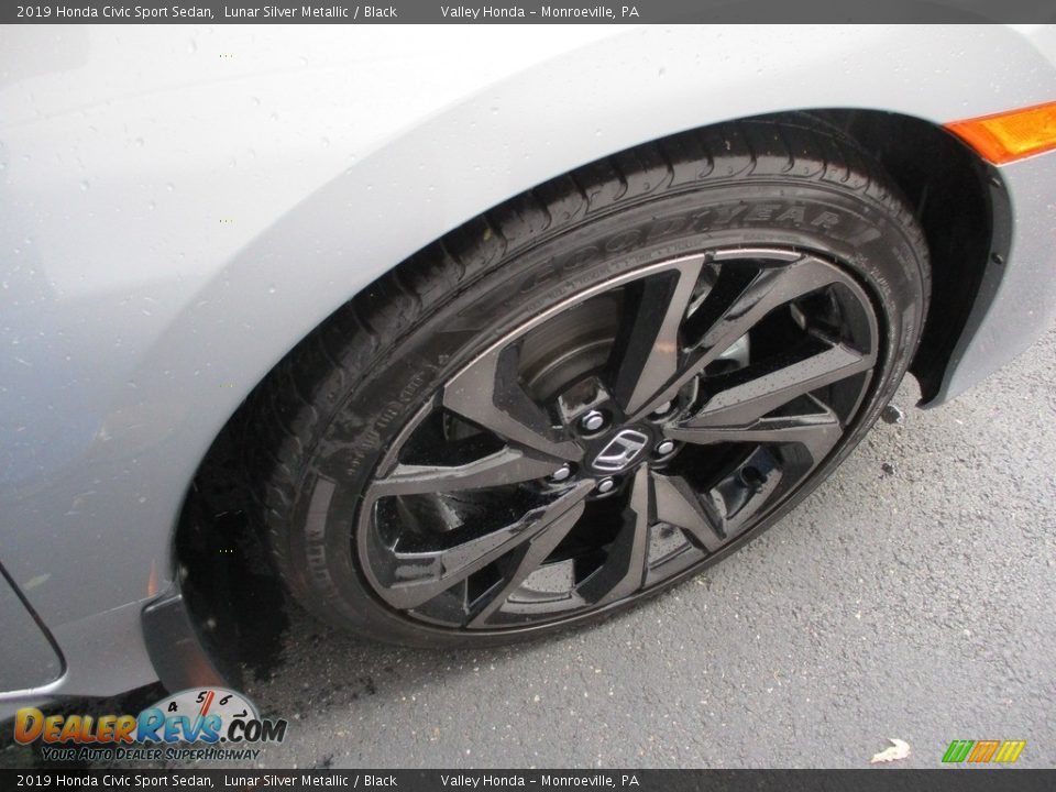 2019 Honda Civic Sport Sedan Lunar Silver Metallic / Black Photo #6
