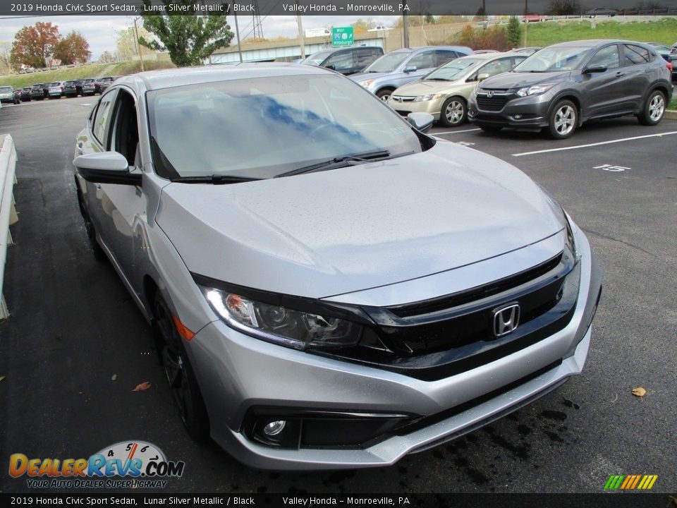 2019 Honda Civic Sport Sedan Lunar Silver Metallic / Black Photo #7