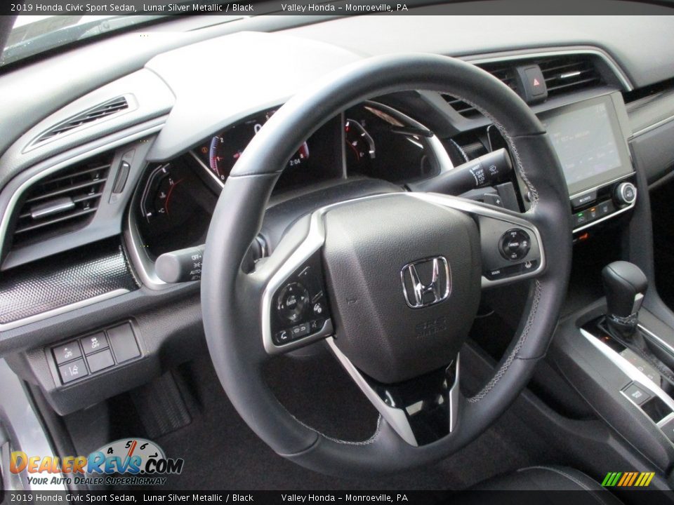 2019 Honda Civic Sport Sedan Lunar Silver Metallic / Black Photo #13