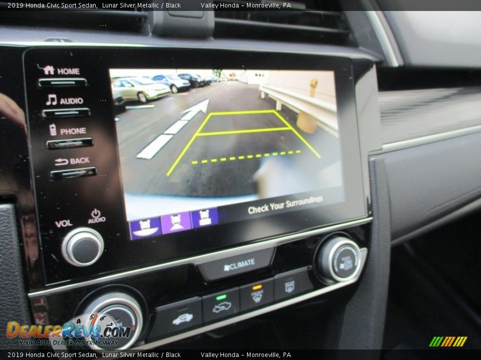 2019 Honda Civic Sport Sedan Lunar Silver Metallic / Black Photo #16