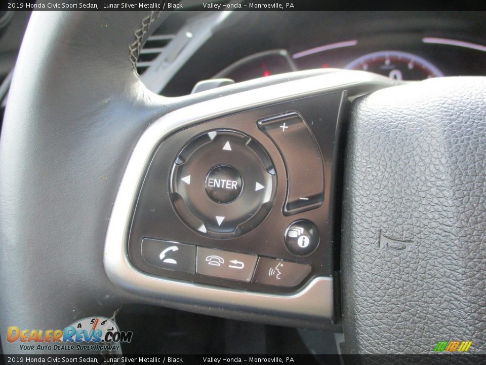 2019 Honda Civic Sport Sedan Lunar Silver Metallic / Black Photo #17