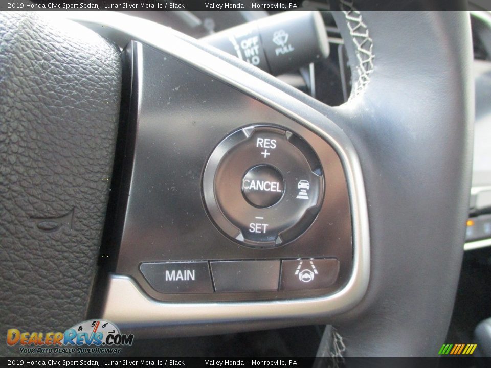 2019 Honda Civic Sport Sedan Lunar Silver Metallic / Black Photo #18