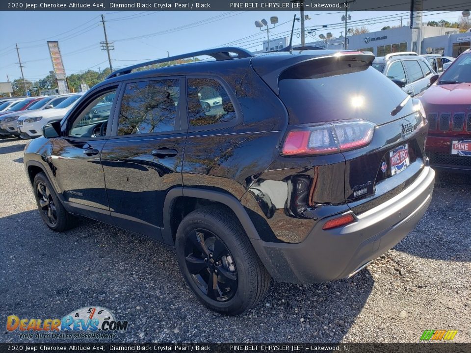 2020 Jeep Cherokee Altitude 4x4 Diamond Black Crystal Pearl / Black Photo #4