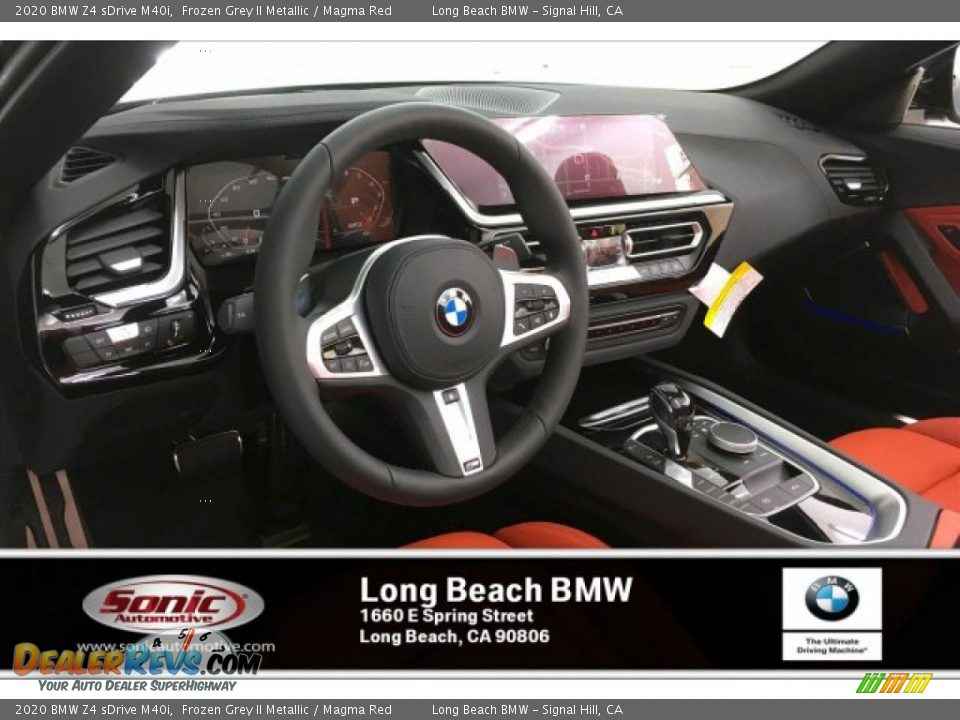 2020 BMW Z4 sDrive M40i Frozen Grey II Metallic / Magma Red Photo #4