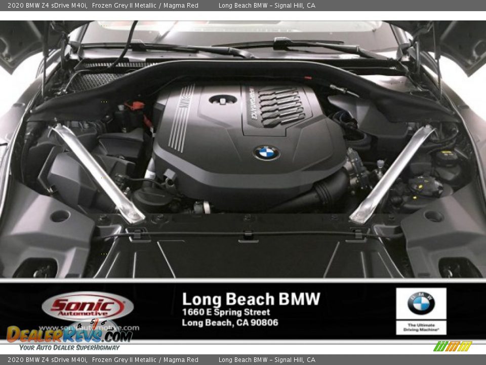 2020 BMW Z4 sDrive M40i Frozen Grey II Metallic / Magma Red Photo #8