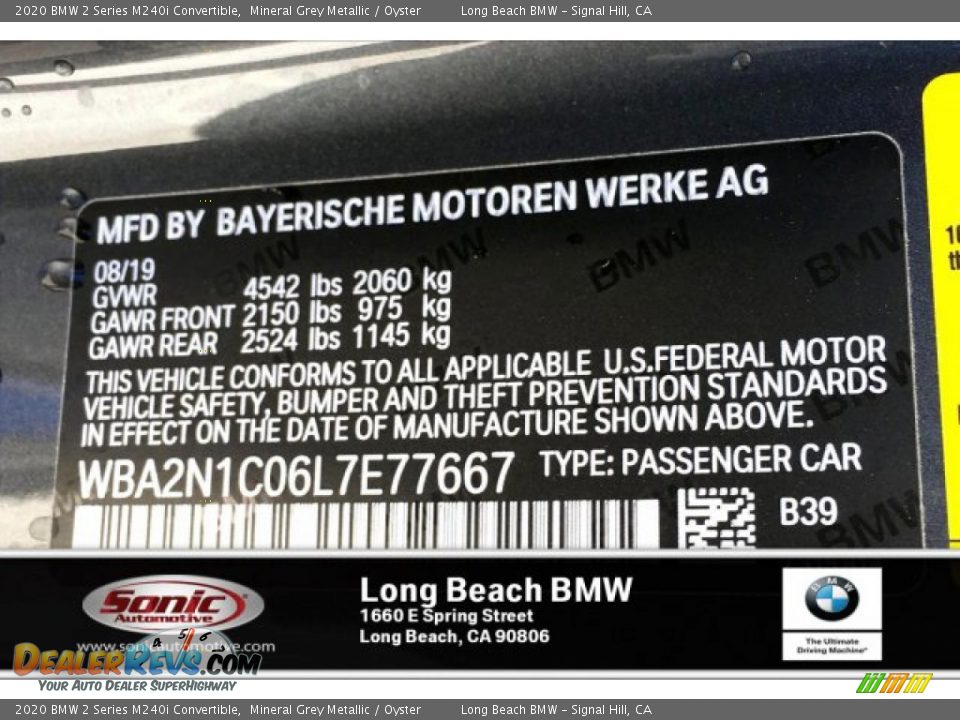 2020 BMW 2 Series M240i Convertible Mineral Grey Metallic / Oyster Photo #11