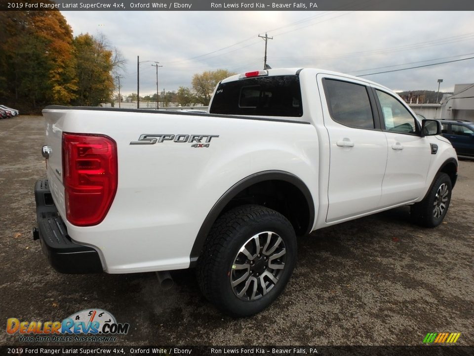 2019 Ford Ranger Lariat SuperCrew 4x4 Oxford White / Ebony Photo #2