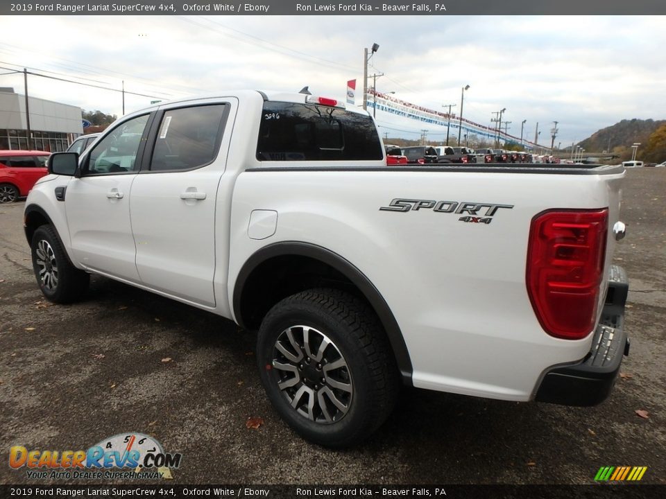 2019 Ford Ranger Lariat SuperCrew 4x4 Oxford White / Ebony Photo #4