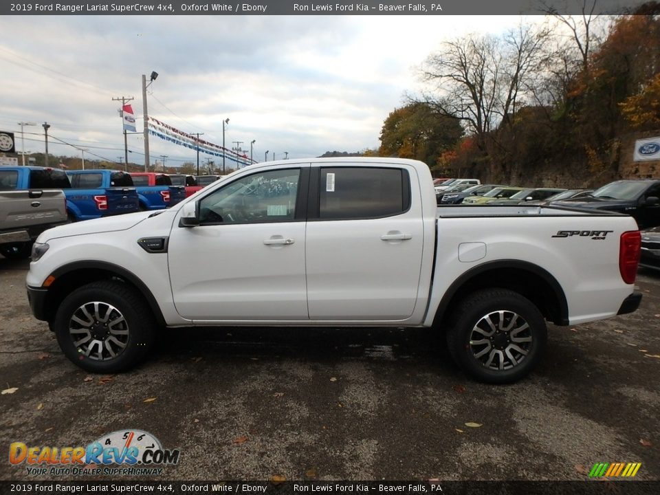 2019 Ford Ranger Lariat SuperCrew 4x4 Oxford White / Ebony Photo #5