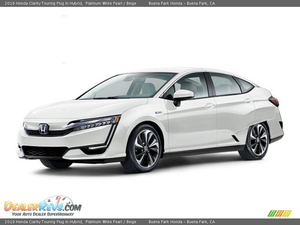 2019 Honda Clarity Touring Plug In Hybrid Platinum White Pearl / Beige Photo #33