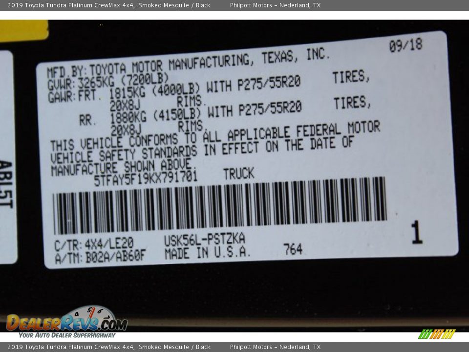 2019 Toyota Tundra Platinum CrewMax 4x4 Smoked Mesquite / Black Photo #34
