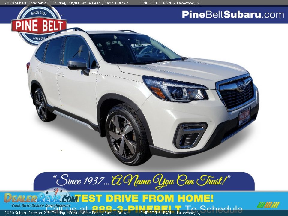 2020 Subaru Forester 2.5i Touring Crystal White Pearl / Saddle Brown Photo #1