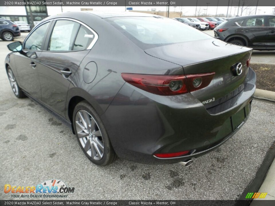 2020 Mazda MAZDA3 Select Sedan Machine Gray Metallic / Greige Photo #5