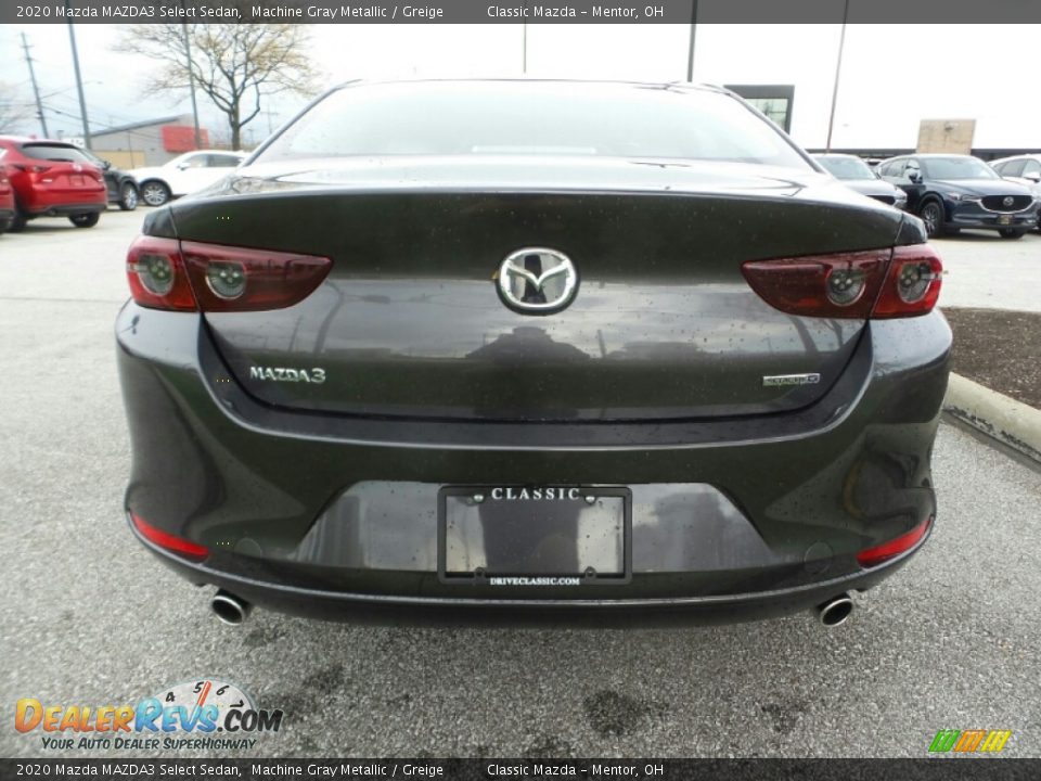 2020 Mazda MAZDA3 Select Sedan Machine Gray Metallic / Greige Photo #6