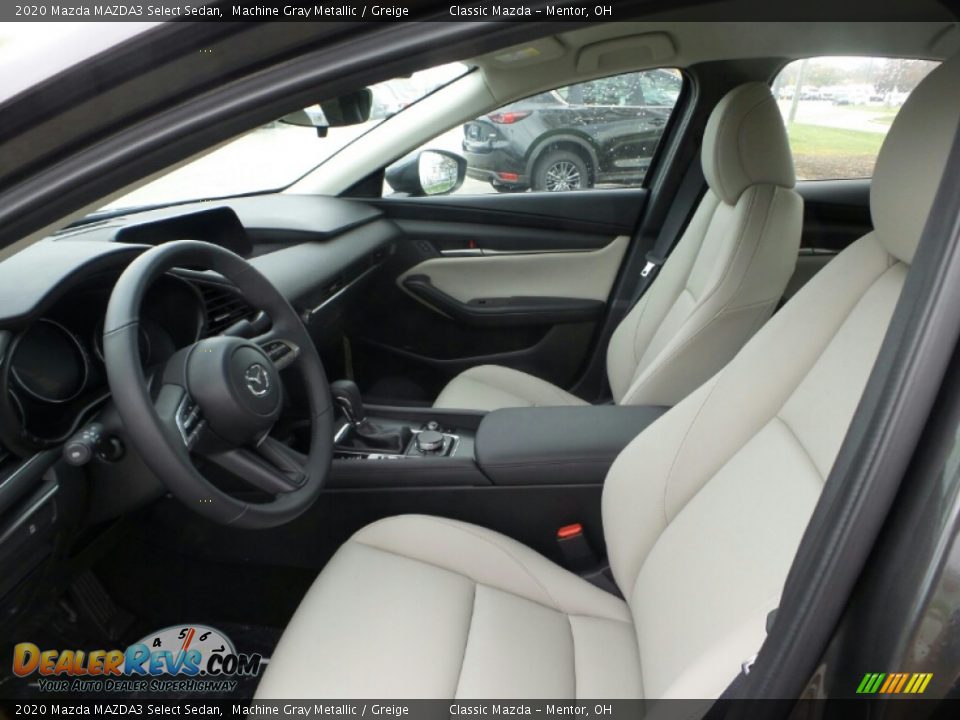 2020 Mazda MAZDA3 Select Sedan Machine Gray Metallic / Greige Photo #8
