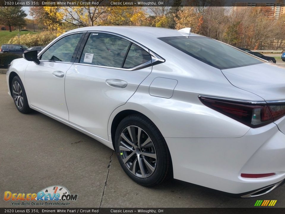 2020 Lexus ES 350 Eminent White Pearl / Circuit Red Photo #4