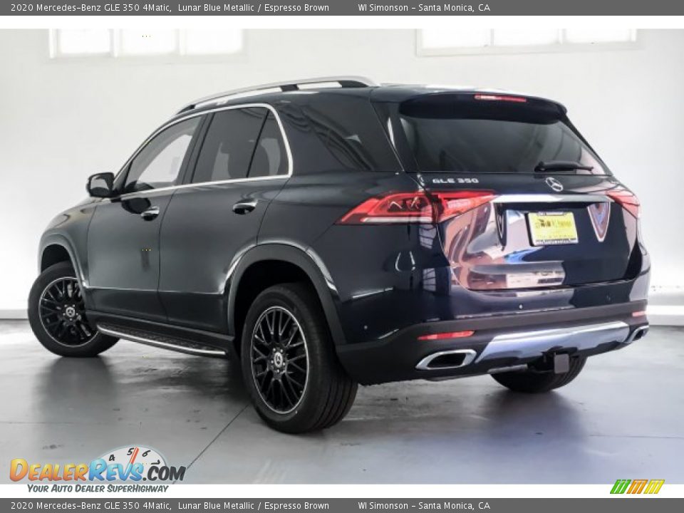 2020 Mercedes-Benz GLE 350 4Matic Lunar Blue Metallic / Espresso Brown Photo #2