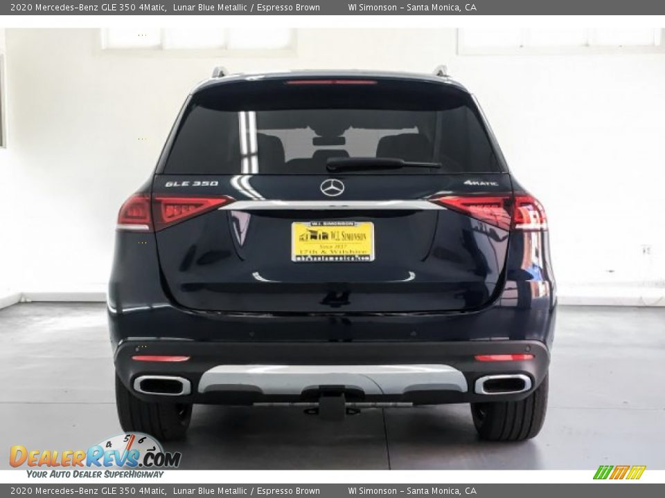 2020 Mercedes-Benz GLE 350 4Matic Lunar Blue Metallic / Espresso Brown Photo #3