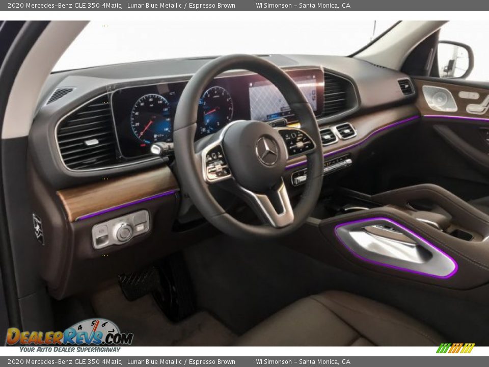 2020 Mercedes-Benz GLE 350 4Matic Lunar Blue Metallic / Espresso Brown Photo #4