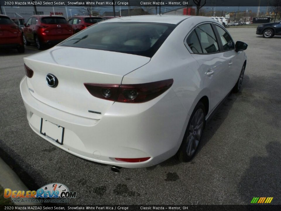 2020 Mazda MAZDA3 Select Sedan Snowflake White Pearl Mica / Greige Photo #7