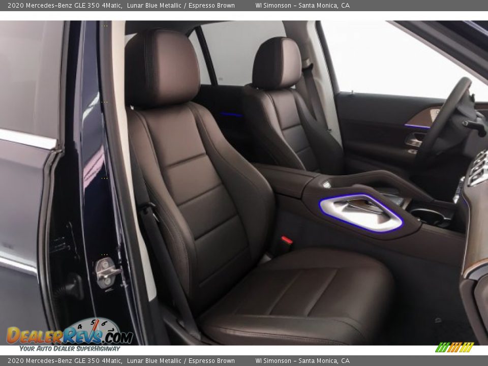 2020 Mercedes-Benz GLE 350 4Matic Lunar Blue Metallic / Espresso Brown Photo #5