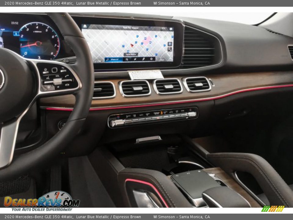 2020 Mercedes-Benz GLE 350 4Matic Lunar Blue Metallic / Espresso Brown Photo #6