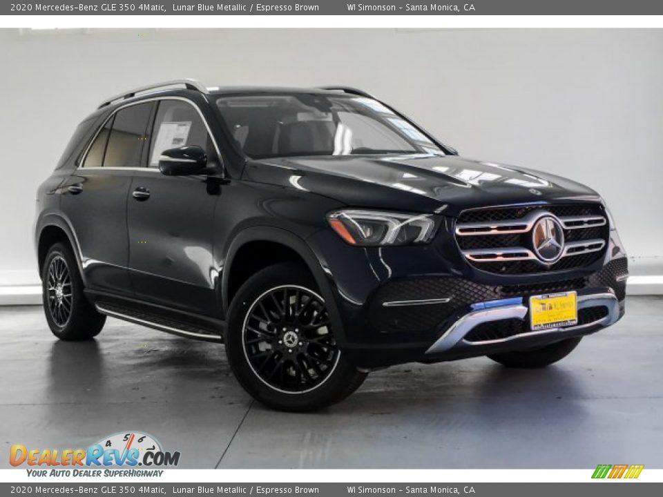 2020 Mercedes-Benz GLE 350 4Matic Lunar Blue Metallic / Espresso Brown Photo #10