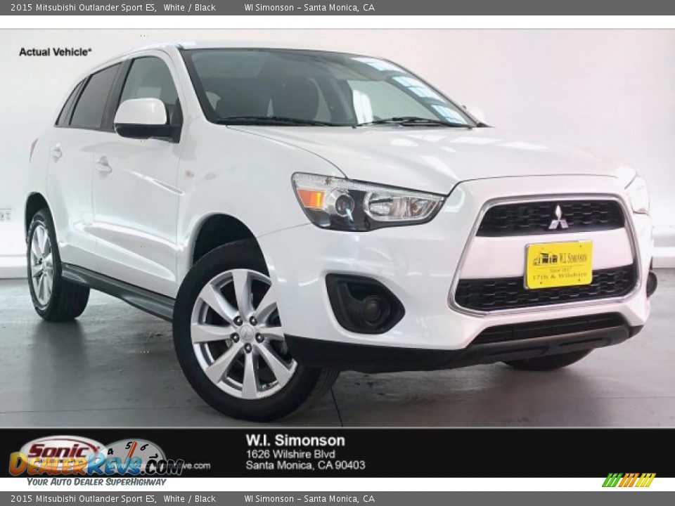 2015 Mitsubishi Outlander Sport ES White / Black Photo #1