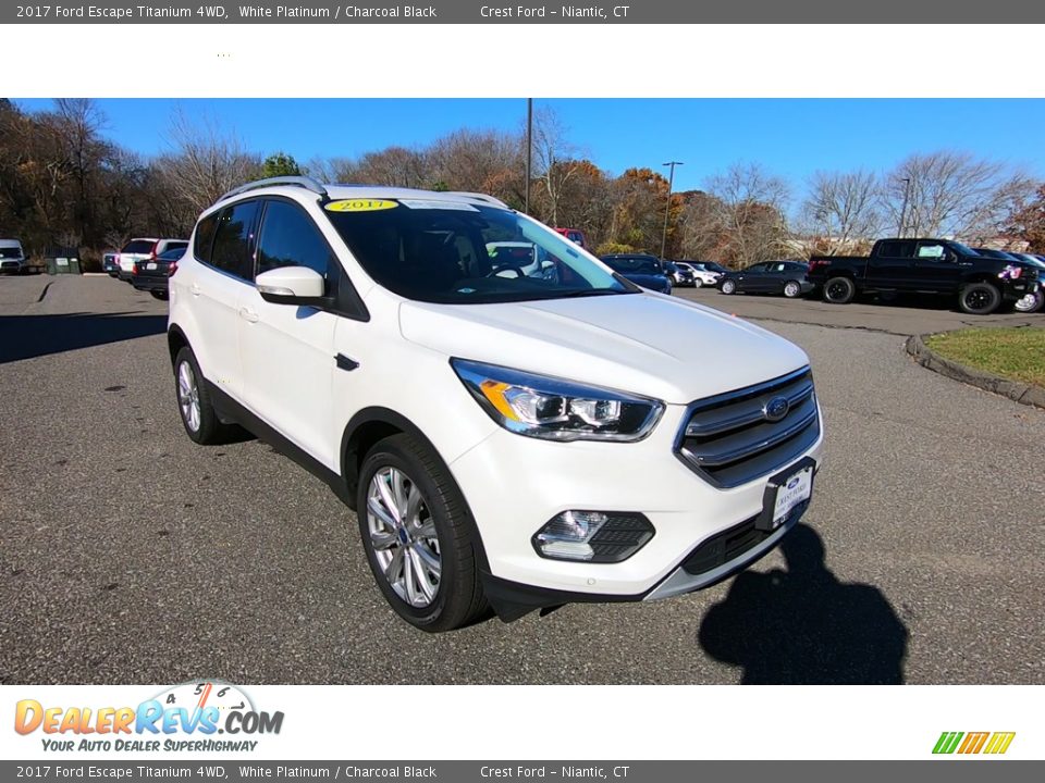 2017 Ford Escape Titanium 4WD White Platinum / Charcoal Black Photo #1