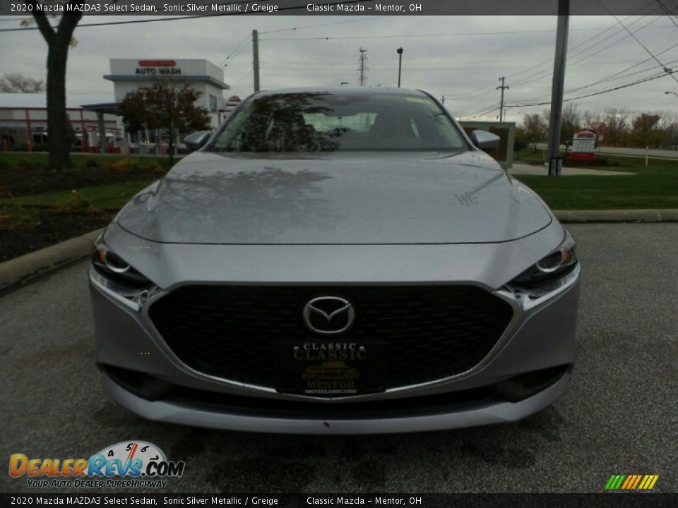 2020 Mazda MAZDA3 Select Sedan Sonic Silver Metallic / Greige Photo #2