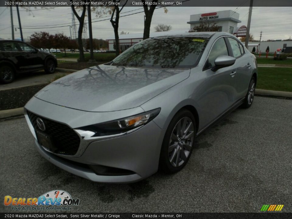 2020 Mazda MAZDA3 Select Sedan Sonic Silver Metallic / Greige Photo #3