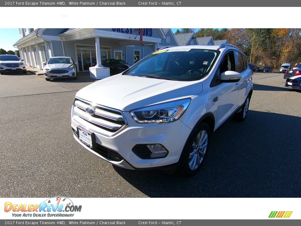 2017 Ford Escape Titanium 4WD White Platinum / Charcoal Black Photo #3