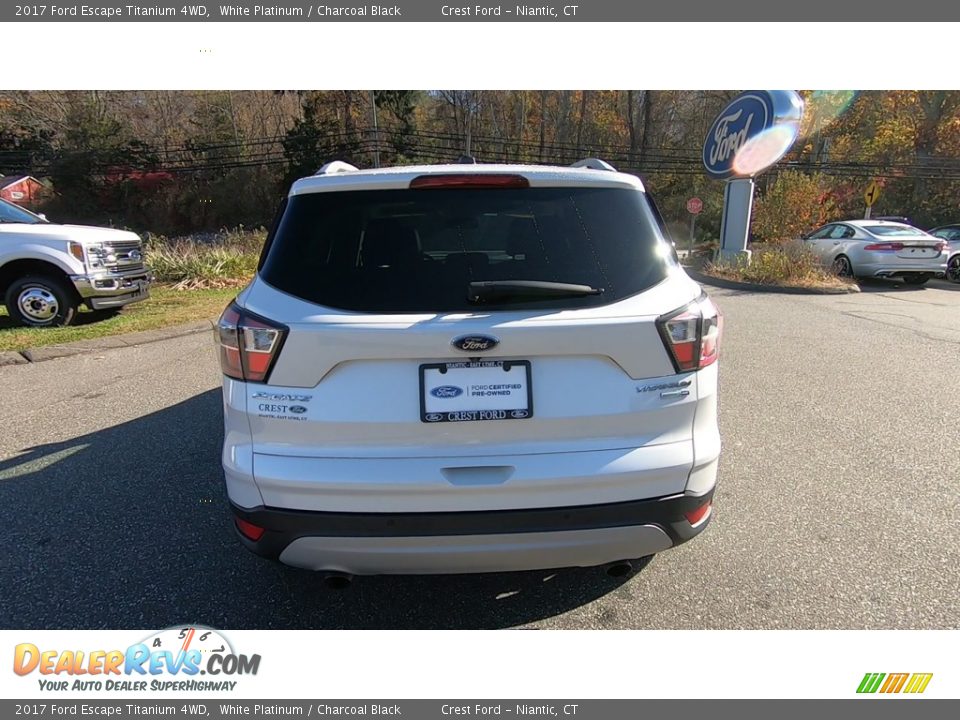 2017 Ford Escape Titanium 4WD White Platinum / Charcoal Black Photo #6