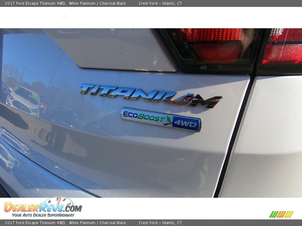 2017 Ford Escape Titanium 4WD White Platinum / Charcoal Black Photo #9