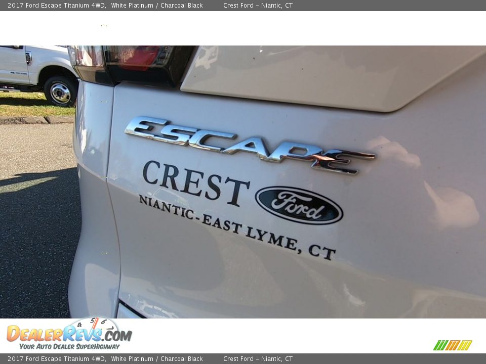 2017 Ford Escape Titanium 4WD White Platinum / Charcoal Black Photo #10