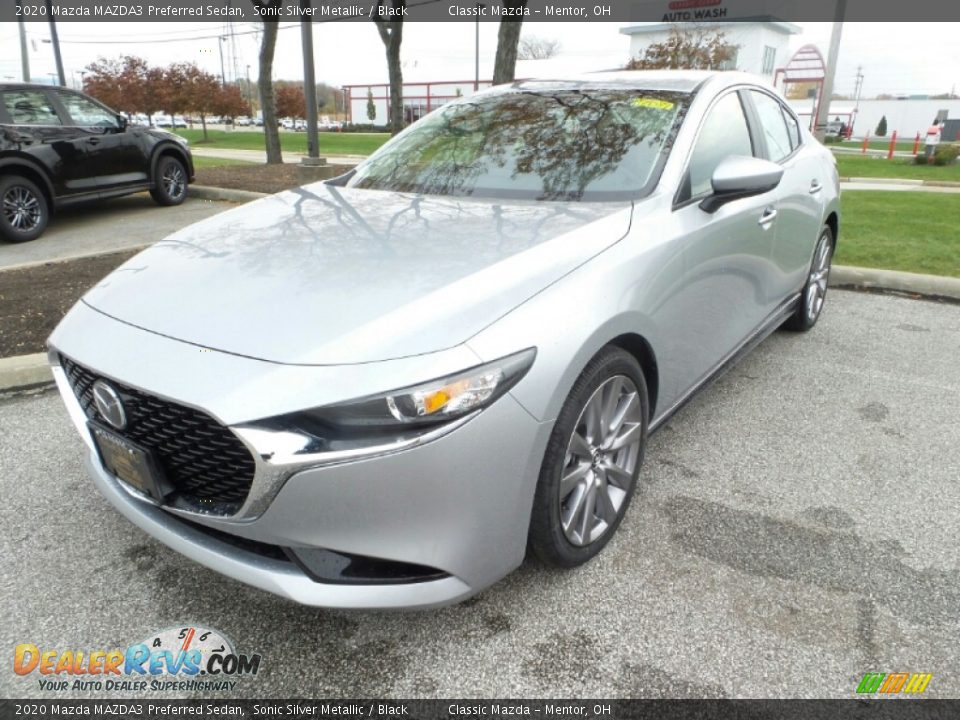 2020 Mazda MAZDA3 Preferred Sedan Sonic Silver Metallic / Black Photo #3