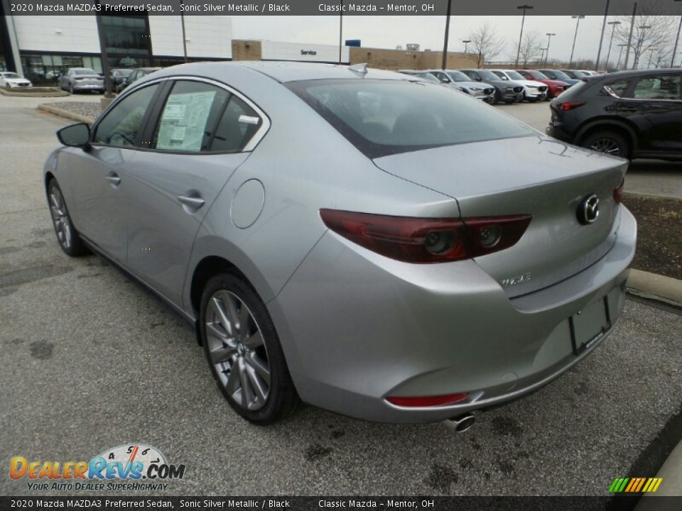 2020 Mazda MAZDA3 Preferred Sedan Sonic Silver Metallic / Black Photo #5