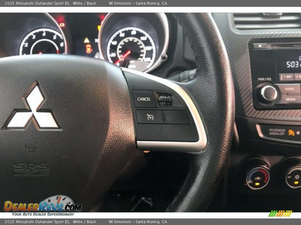 2015 Mitsubishi Outlander Sport ES White / Black Photo #19