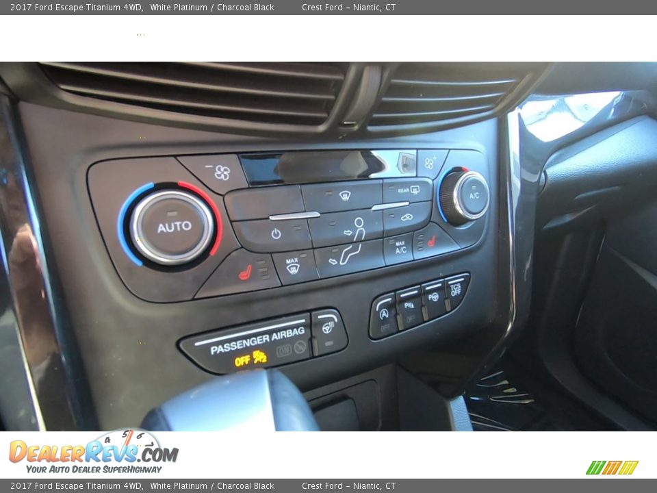 2017 Ford Escape Titanium 4WD White Platinum / Charcoal Black Photo #16