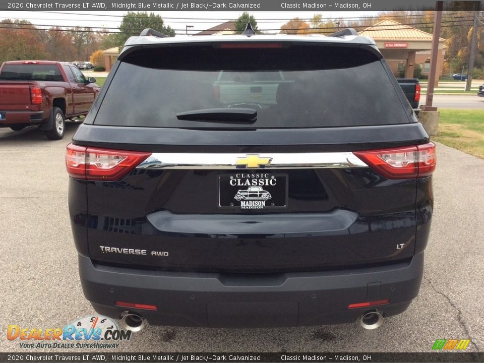 2020 Chevrolet Traverse LT AWD Midnight Blue Metallic / Jet Black/­Dark Galvanized Photo #8