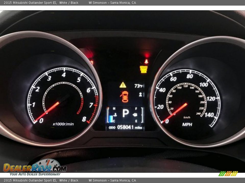 2015 Mitsubishi Outlander Sport ES White / Black Photo #20