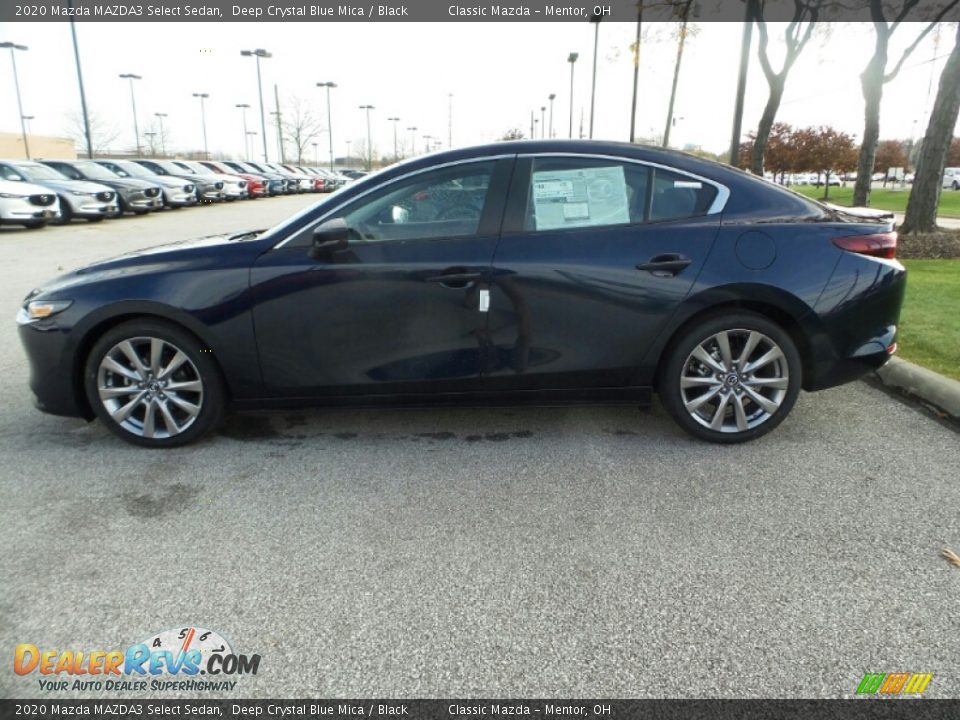 2020 Mazda MAZDA3 Select Sedan Deep Crystal Blue Mica / Black Photo #4